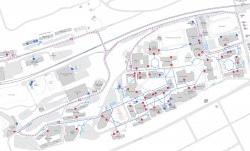 Map of accessible entrances 和 停车 on campus