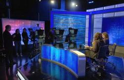 Studio A in use during student-run broadcast